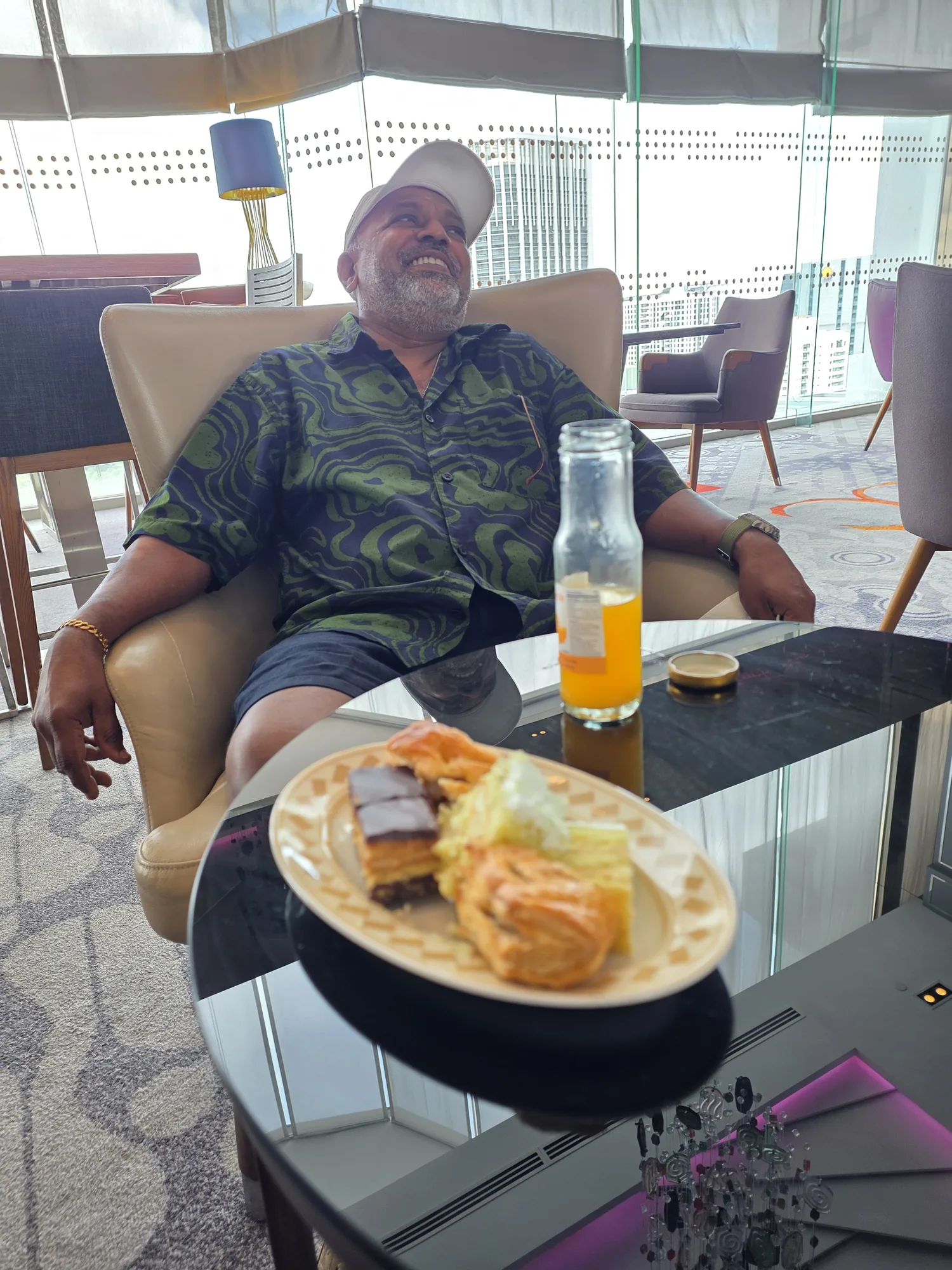Relaxing together in the lounge at Le Meridien Kuala Lumpur